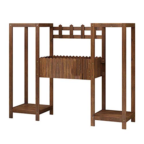 LXD Soportes de Plantas, M de la Planta de la Planta Decoración de la Eta Pin Pine Multi-Capa Flower Rack Horneado de Carbono Proceso Adecuado para Balcón Jardín Eta,Alto 60 cm,Alto 60 cm