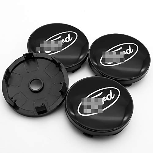 MKDLB 4 Uds 60mm Cubierta de Tapas de Cubo de llanta Central de Rueda de Coche para Ford-Mustang Explorer Fiesta Focus Kuga Fusion F-150