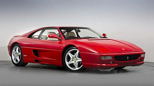 Mutuco 5D DIY Pintura Diamante Taladro Completo Kit de Punto de Cruz Kits de Pintura para Adultos Rhinestone Bordado, 1994 Ferrari F355 Berlinetta Red Auto Car XXL 40x60cm