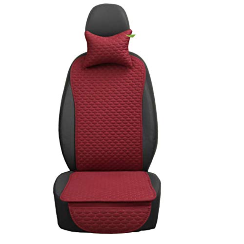 N / A Auto Asiento De Coche Cubierta De Cuentas Antideslizante Asiento De Coche Alfombrilla para Adaptarse A Ford Primavera Verano Otoño Invierno 100% Lino Juego De Cojín Univers(Size:Focus Sedan)