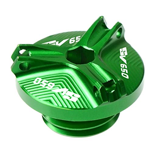 Nuevo Tornillo de Cubierta de la Taza de la Taza del Filtro de Aceite del Motor de la Motocicleta de Aluminio para Suzuki SV650 2003-2012 (Color : Green)