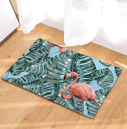 OPLJ Tapis de Bain Rose flamant Rose imprimé Tapis Salle de Bain Tapis absorbant Tapis de Toilette Cuisine Tapis de Sol décoration de la Maison Tapis de Porte A3 50x80 cm