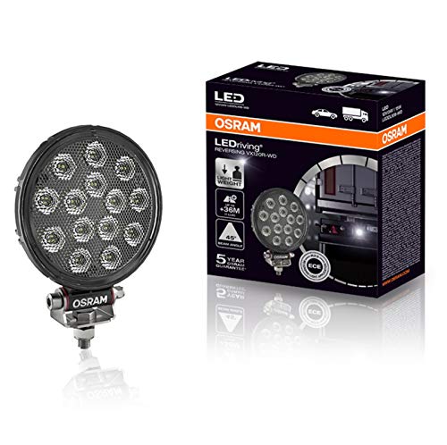 OSRAM LEDDL108-WD Faro Marcha atras aprobación ECE, Luces de conducción LED en Forma Redonda