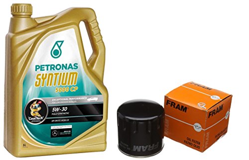 Pack Aceite de Motor PETRONAS SYNTIUM 5000 CP 5W-30 5 lts + filtro aceite motores 1.9JTD 2007