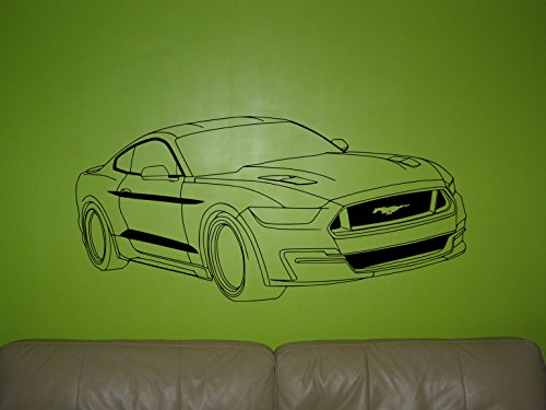 Pegatinas para pared de coche Ford Mustang para dormitorio vinilo decoración del hogar (rosa)