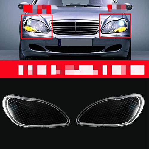 QWERQF Cubierta de la Linterna del Coche Carcasa de la Pantalla del Faro de la Lente transparentePara Mercedes-Benz Clase S W220 1998-2005 Derecho