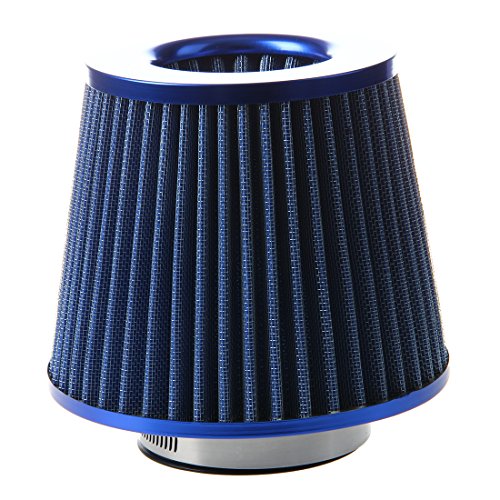 SATIC Universal Car Air Filter Vehicle Induction Kit High Power Mesh Finish Sport Azul