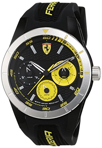 Scuderia Ferrari OROLOGI Hombre Reloj de Pulsera Red Rev T analógico de Cuarzo Silicona 0830257