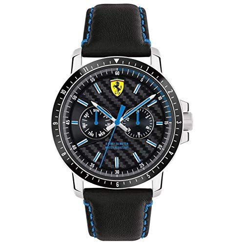 Scuderia Ferrari Turbo correa de cuero negro 0830448