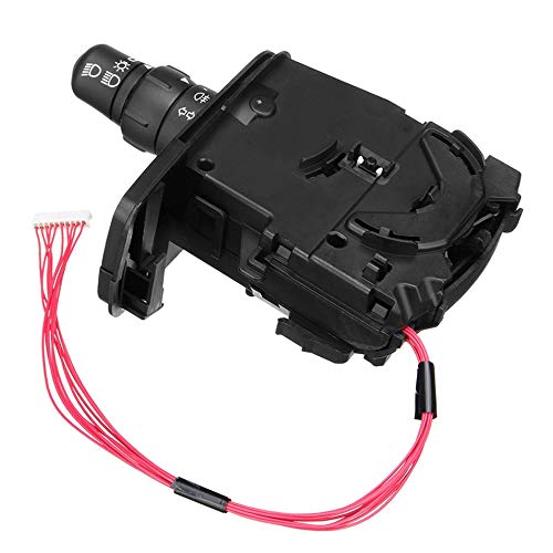 shizhongminghe-ES Interruptor indicador de Coche Duradero Stalk Interruptor de señal de Giro Interruptor de Faros para Renault Clio MK3 Modus Kangoo-Negro-