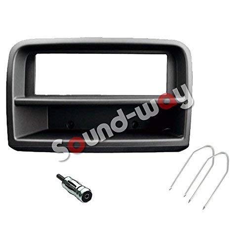 Sound-Way - Kit de Montaje Marco para Radio Adaptador autorradio 1 DIN FIAT Croma Color Negro