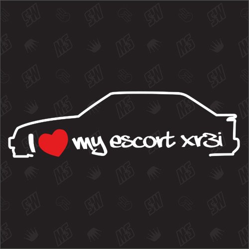 speedwerk-motorwear I Love My Escort MK3 XR3i – Pegatinas para Ford año de fabricación 82-85.