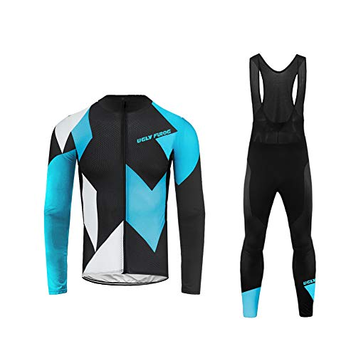 Sports Wear UGLYFROG Ropa Ciclismo Otoño/Invierno/Mujer - Cicicleta de montaña Ciclismo Maillot MTB de Manga Larga y Culotte Pantalones Acolchado 3D Sets