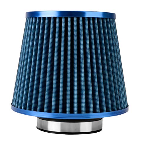 Story Deporte Power Malla Cono 76mm Accesorios de Coche Kit de inducción Filtros de Aire de automóvil Filtro de admisión de Aire frío 3 Pulgadas de Alto Flujo (Color : Blue)