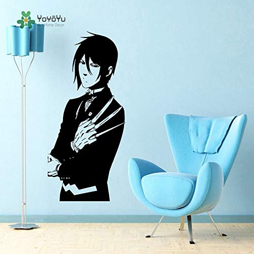 Tatuajes de pared Anime Manga Chico Chico Con Arma Estilo Japaness Decoración Del Hogar Moda Arte Del Vinilo Removeable Decoración de La Pared 57X115cm