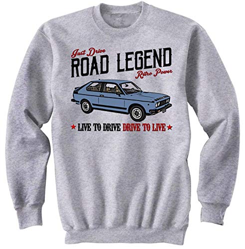 Teesandengines FIAT 128 3P 1100 Sport Gris Sudadera Size Small