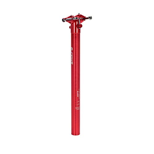 Tubo de Asiento de Bicicleta de Aluminio 3D Aluminio Forjado Poste de Asiento de Bicicleta de montaña Accesorios de Bicicleta Rojo 31,6 * 400 MM