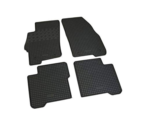 V-MAXZONE PARTS Alfombrillas de goma negra para coche VD563 para todo tipo de clima, inodoras, juego de 4 piezas, accesorios para el coche compatibles con Fiat Linea 2007 2008 2009 2010 2011