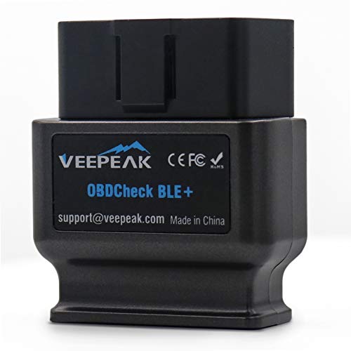 Veepeak - OBDCheck BLE+ Bluetooth 4.0 OBD2, escáner para iOS y Android, lector de código de diagnóstico de coche, herramienta de escaneo para vehículos OBDII universal/EOBD