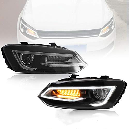 VLAND LED DRL Faros para Polo MK5 6R 6C 2009-2017 faros delanteros intermitente led dinamico