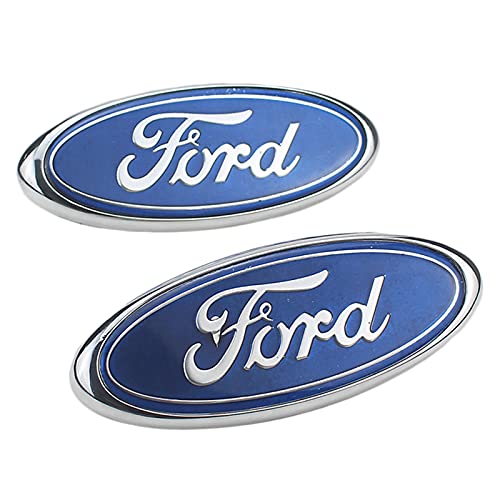 WCXTY Ford Emblema Personaje,Metal Antióxido para Capó/Maletero Maletero Etiqueta Engomada de la Letra del ABS para Ford Mondeo Focus Fiesta,Blue