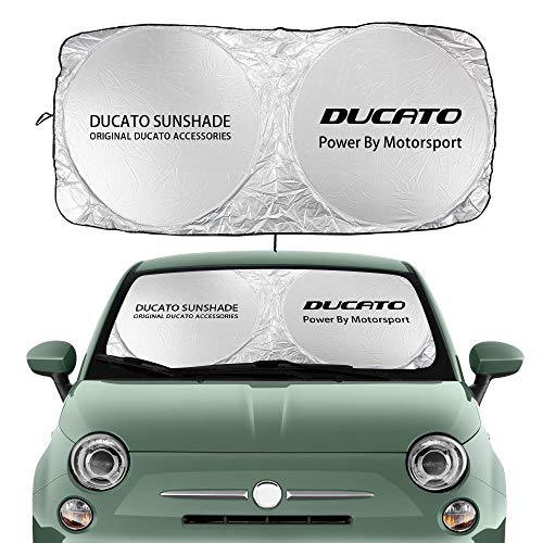 WOLHJ Cubierta de la sombrilla del Parabrisas del Coche Compatible con Fiat 500 Argo Bravo Doblo Ducato Freemont Idea Linea Panda Punto Seicento Siena Accesorios (Color : For DUCATO)