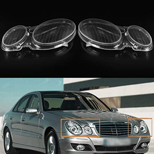 WSNDY Lentes Los Faros Cubierta Coche Faro Izquierdo/Lado Derecho Policarbonato En Forma Fit For Mercedes Benz Clase E W211 E320 E350 2006-08, Faro Cubierta del Coche (Color : Left)