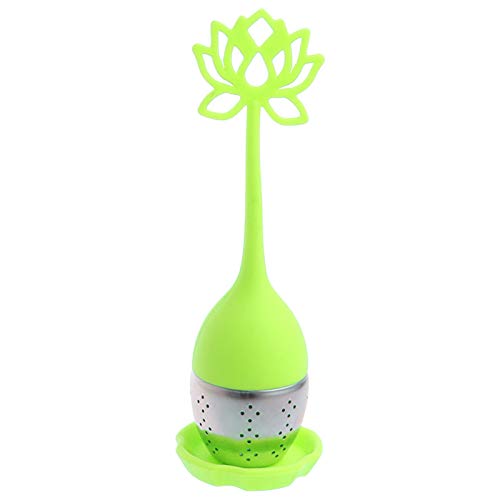 WUCHENG Silicona Lotus Flow Tea Infusor de té de Acero Inoxidable Filtro Difusor Difusor de Regalo Infusor (Color : Green)