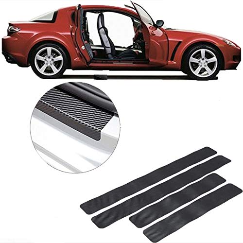 Wven Vigilancia de Entrada 4pcs 4D Fibra de Carbono Pegatina decoración de la Puerta de la Puerta del Desgaste para Mazda 3 Sedan 4 Door