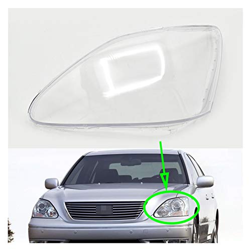 XCYY Cubierta de lente para faros delanteros de coche para Lexus LS430 2004 2005 2006 Cubierta de faro de repuesto de coche Auto Shell cubierta de lente transparente (color: lado del conductor)