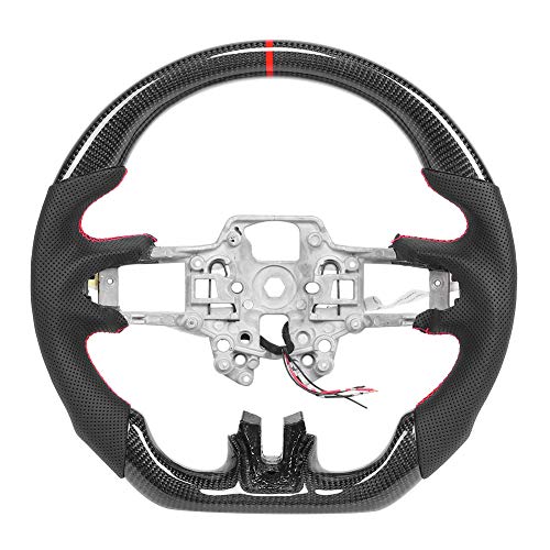 Yctze Volante, volante térmico de fibra de carbono apto para Ford Mustang EcoBoost GT Shelby GT350/GT350R 2018-2020