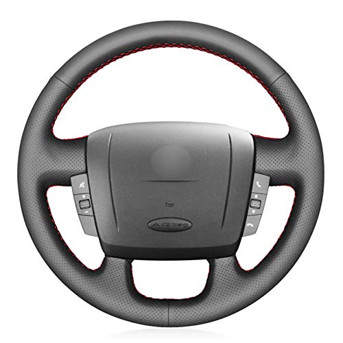 YSGADH Cubierta del Volante del automóvil, para Fiat Ducato 2006-2019 Ram ProMaster (Cargo) (chasis de Cabina) (Ventana) 2017-2020, Cubierta de Cuero Negro para Volante de Coche