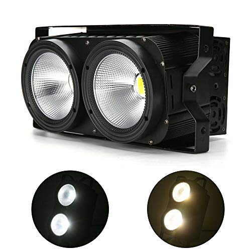 Yunrux - Foco led COB para iluminación de escenarios, 200 W, efecto de luz DMX, luz de discoteca, DJ, luz estroboscópica