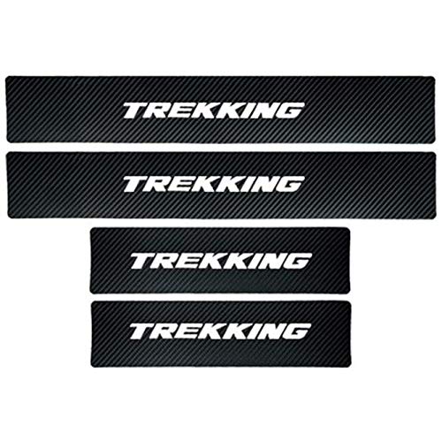 YZZR Umbral de Coche,para Fiat Qubo Argo 500l Panda 500x Trekking 4pcs Fibra de Carbon Pegatina Protector Placa de Desgaste Puerta del Coche Pegatina Anti Arañazos Placa Laterales Listones Styling