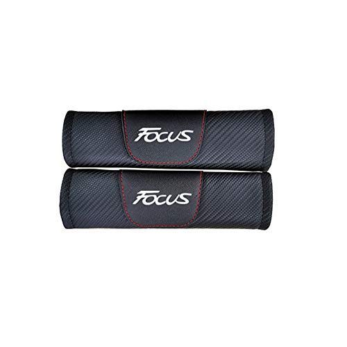 ZHFF 2Pcs Coche CarbóN Fibra Almohadillas Seguridad Cinturón Protectores Hombro, para Ford Focus Transpirables Comodidad Seat Belt Padding, Car Interior Styling Accesorios