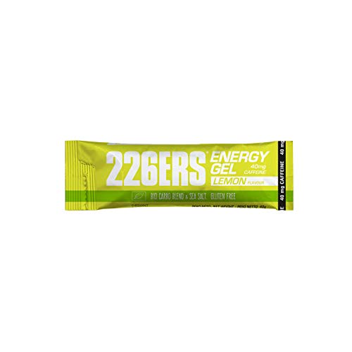 226ERS Bio Energy Gel, Geles Energéticos con 80mg de Cafeína, Limón - 1 x 40 gr