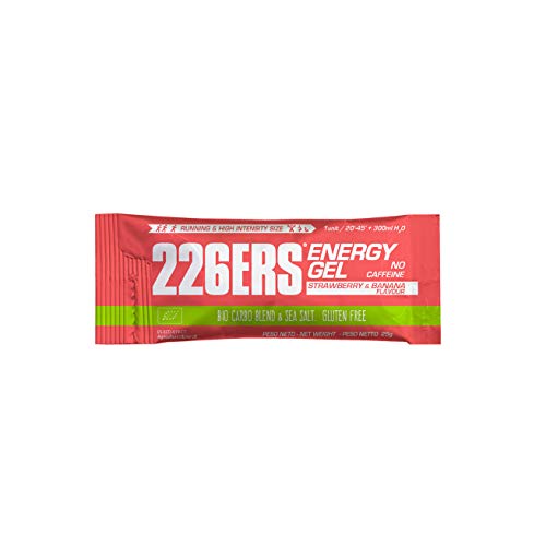 226ERS Bio Energy Gel, Geles Energéticos sin Cafeína, Fresa & Plátano - 1 x 25 gr