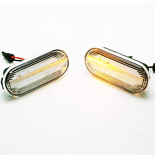 2x LED INTERMITENTES DINAMICOS CLAROS GOLF IV V LUPO PASSAT POLO SHARAN TRANSPORTER E4 MOT TÜV ITV