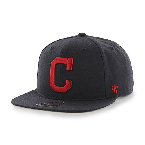 '47 MLB Cleveland Indians Sure Shot Captain Gorra de béisbol, Azul Marino, única para Hombre