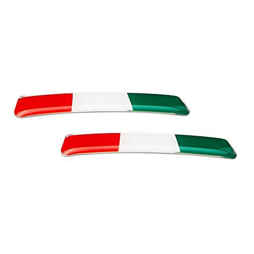 4R Quattroerre.it 14171 Adhesiva 3D Italia por Palanca de Cambios Alfa Giulia Stelvio, Set 2, 49 x 8 mm, Tricolor