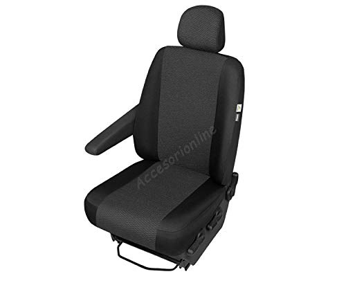 Accesorionline Fundas de Asiento Conductor para Fiat Scudo - Tela Máxima Calidad