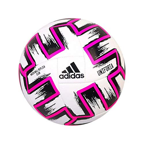 adidas Ball (Machine-Stitched) Balón de Fútbol, Men's, White/Black/Shock Pink, 5