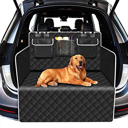 Alfheim Funda para Maletero de Coche para Perros, a Prueba de roturas e Impermeable, Antideslizante, Lavable, Protector de Maletero de Coche con Protector Lateral Universal para camión, SUV (Negro)