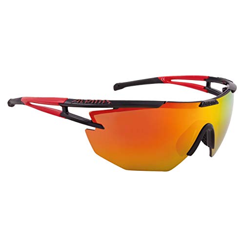 ALPINA Eye de 5 Shield cm Exteriores de Gafas, Primavera/Verano, Unisex, Color Negro-Rojo, tamaño Talla única