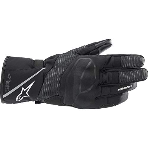 Alpinestars Guantes largos para moto Andes V3 Drystar, guantes largos de moto, color negro, S, unisex, Enduro/Adventure, para todo el año, textil