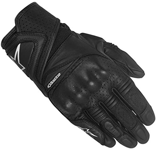 Alpinestars Stella Baika Leather Gloves Black - Guantes de moto (talla L), color negro