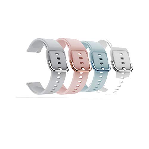 Angersi 20mm Liberación rápida Silicona Suave Correa Deportiva Replacement Bands Compatible con AMAZFIT GTS/Bip Younth