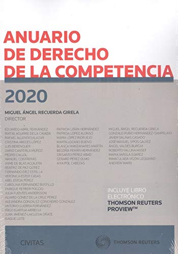 Anuario de Derecho de la Competencia 2020 (Papel + e-book) (Estudios y Comentarios de Legislación)