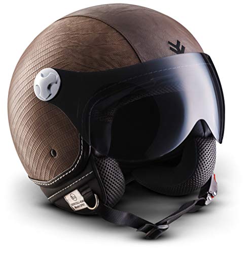 ARMOR Helmets AV-84 Casco Moto Demi Jet, Marrón/Ranger, XXL (63-64cm)