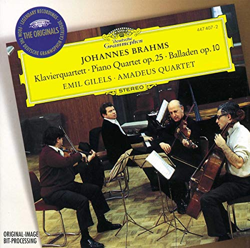 Brahms: Quartet No.1 In G Minor, Op.25; 4 Ballades, Op. 10